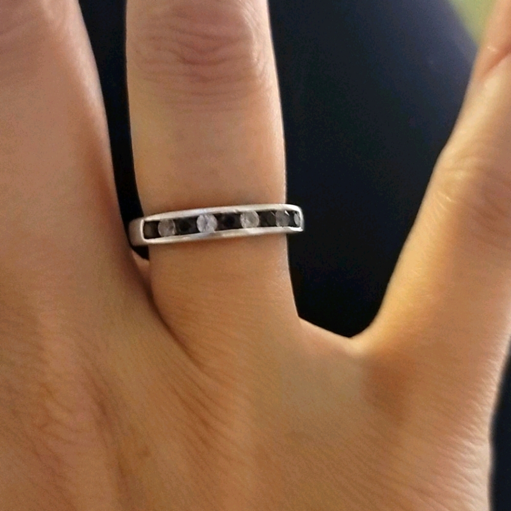 White Gold & Sapphire Ring Anniversary Ring